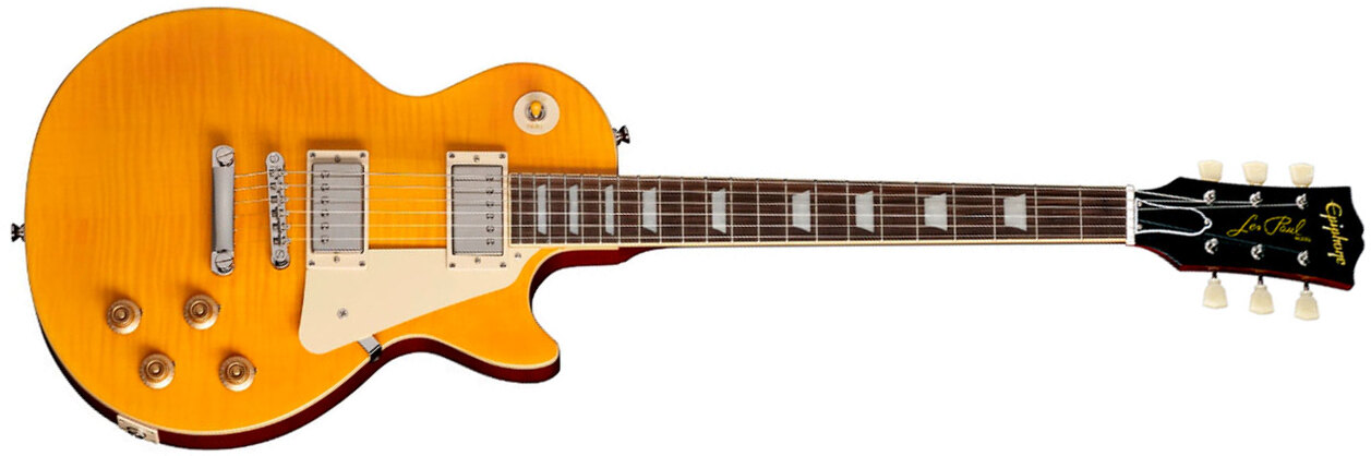 Epiphone Les Paul Standard 1959 Reissue Igc 2h Gibson Ht Rw - Lemon Burst - Single-Cut-E-Gitarre - Main picture
