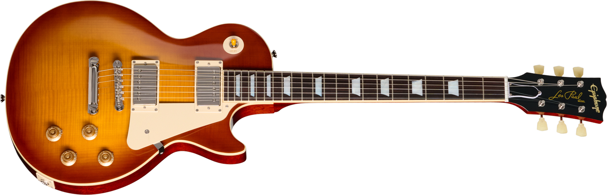 Epiphone Les Paul Standard 1959 Reissue Igc 2h Gibson Ht Rw - Golden Poppy Burst - Single-Cut-E-Gitarre - Main picture