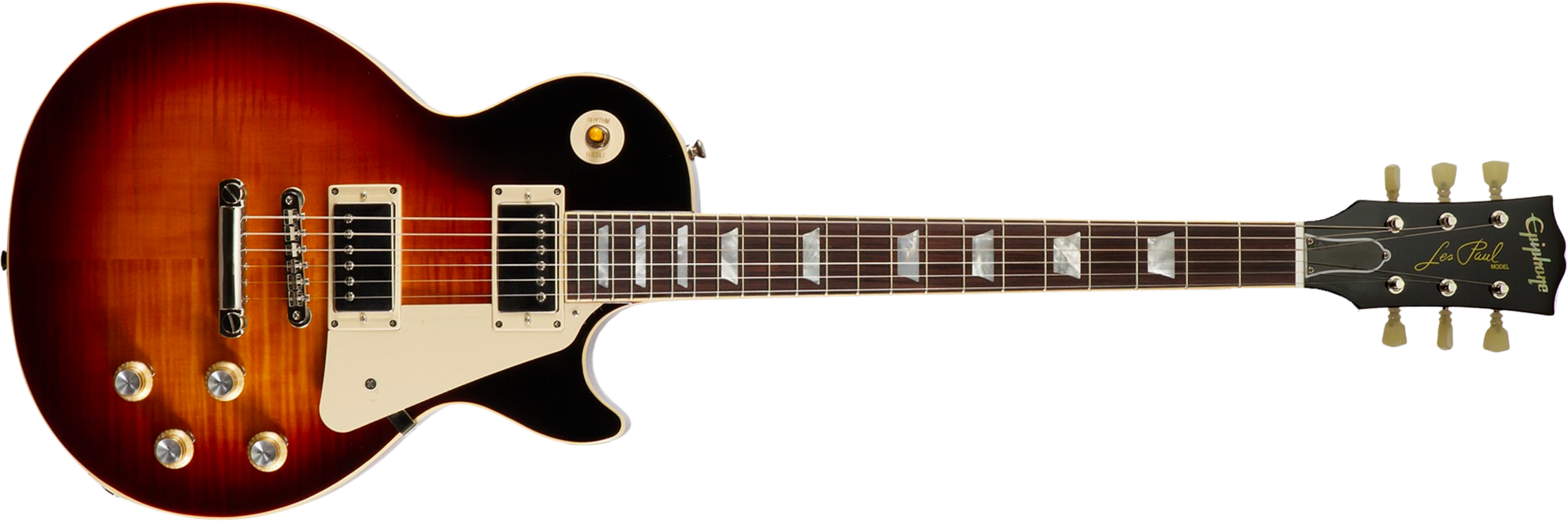 Epiphone Les Paul Standard 1960 Reissue Igc 2h Gibson Ht Rw - Washed Burgundy - Single-Cut-E-Gitarre - Main picture