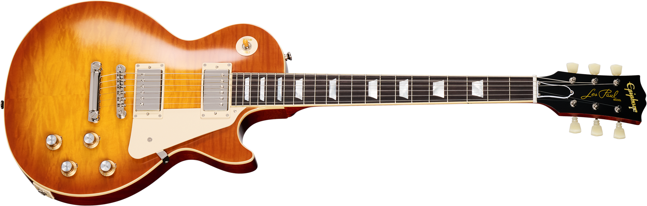Epiphone Les Paul Standard 1960 Reissue Ins.by.g.c 2h Gibson Ht Rw - Iced Tea Burst - Single-Cut-E-Gitarre - Main picture