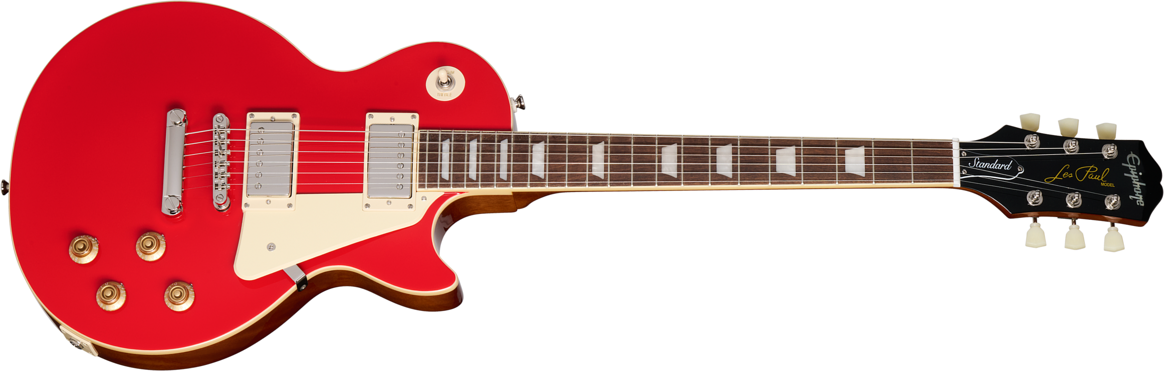 Epiphone Les Paul Standard 50s Insp. By Gibson 2h Ht Lau - Cardinal Red - Single-Cut-E-Gitarre - Main picture