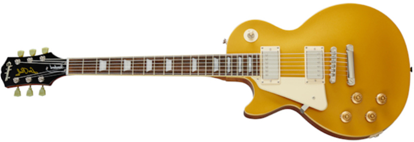 Epiphone Les Paul Standard 50s Lh Gaucher 2h Ht Rw - Metallic Gold - E-Gitarre für Linkshänder - Main picture