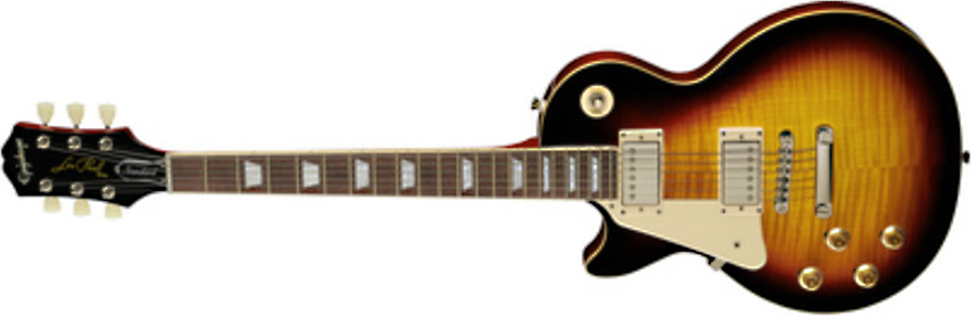 Epiphone Les Paul Standard 50s Lh Gaucher 2h Ht Rw - Vintage Sunburst - E-Gitarre für Linkshänder - Main picture