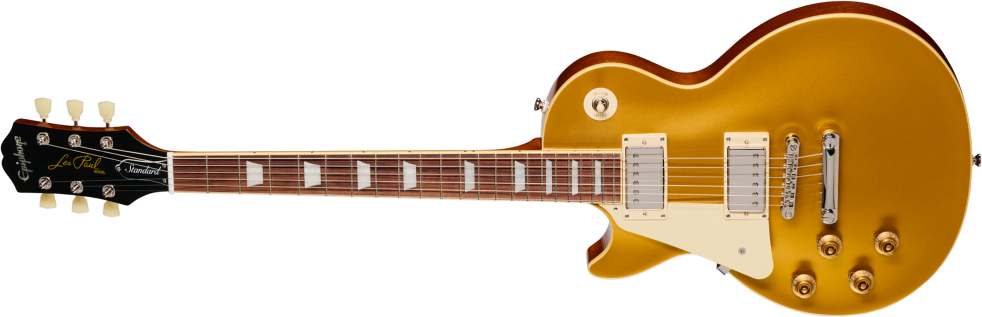 Epiphone Les Paul Standard 50s Lh Ibg Gaucher Original 2h Ht Rw - Goldtop - Single-Cut-E-Gitarre - Main picture