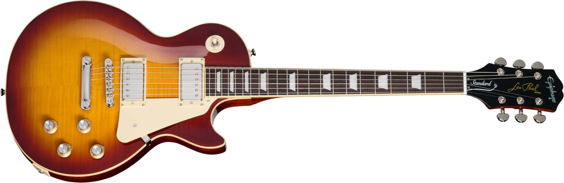 Epiphone Les Paul Standard 60s Figured Ibg Original 2h Ht Rw - Single-Cut-E-Gitarre - Main picture
