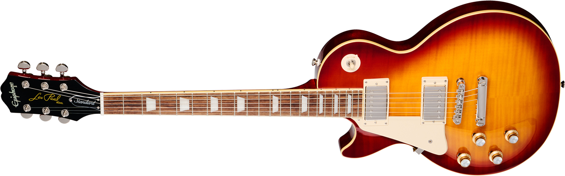 Epiphone Les Paul Standard 60s Figured Lh Ibg Original Gaucher 2h Ht Rw - Ice Tea Burst - Single-Cut-E-Gitarre - Main picture