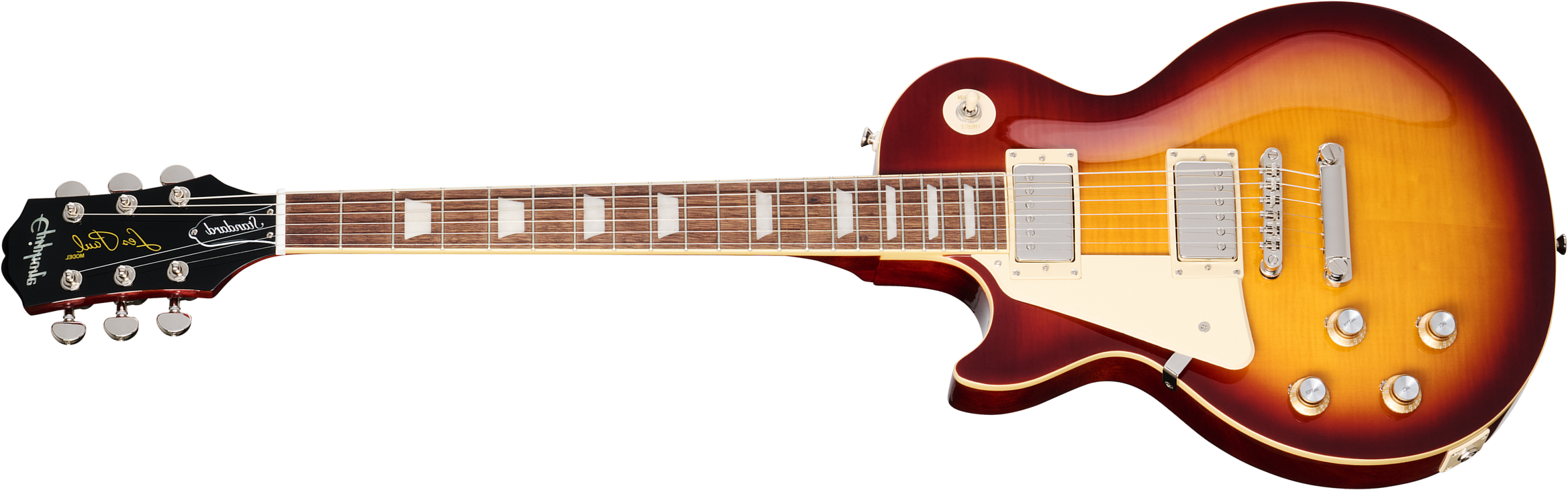 Epiphone Les Paul Standard 60s Figured Lh Insp. By Gibson Gaucher 2h Ht Lau - Iced Tea Burst - Single-Cut-E-Gitarre - Main picture