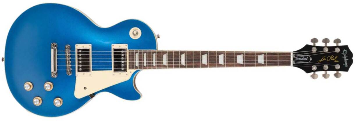 Epiphone Les Paul Standard 60s Ltd Ibg Original 2h Ht Lau - Candy Blue Metallic - Single-Cut-E-Gitarre - Main picture
