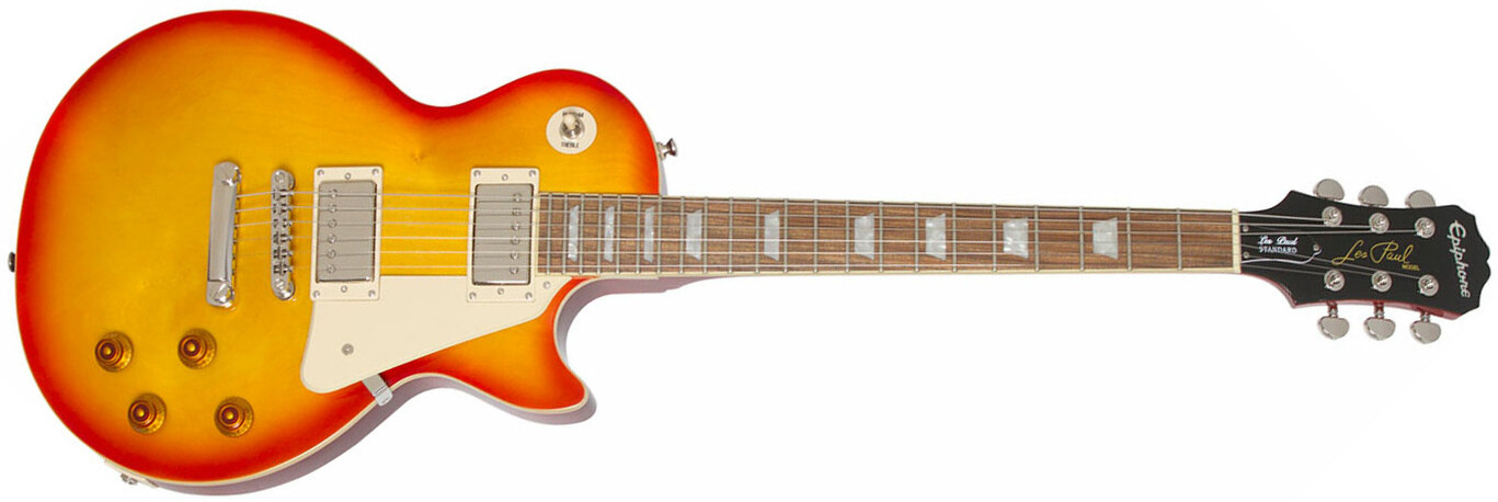 Epiphone Les Paul Standard Hh Ht Pf - Faded Cherry Sunburst - Single-Cut-E-Gitarre - Main picture