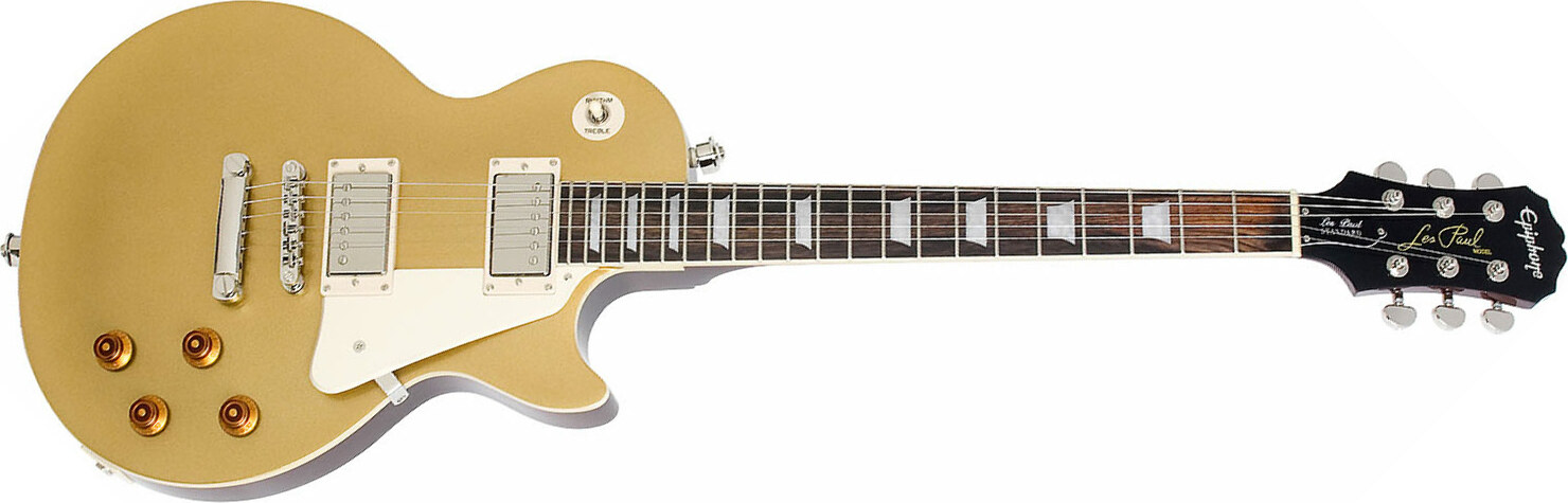 Epiphone Les Paul Standard Hh Ht Pf - Metallic Gold - Single-Cut-E-Gitarre - Main picture