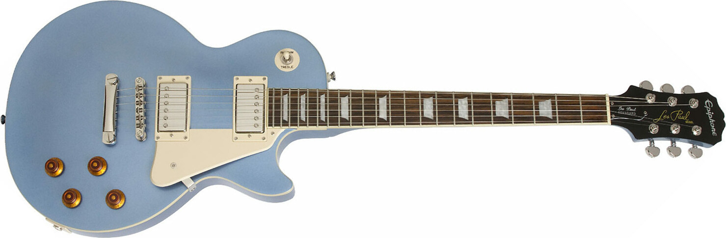 Epiphone Les Paul Standard Hh Ht Pf - Pelham Blue - Single-Cut-E-Gitarre - Main picture