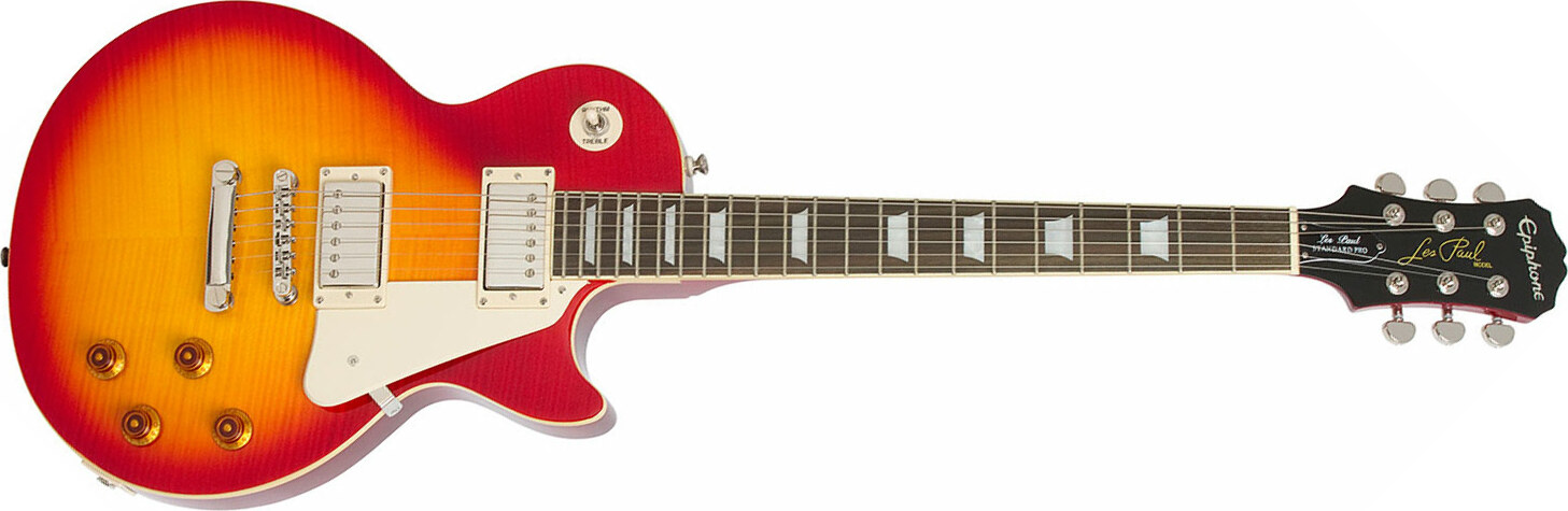 Epiphone Les Paul Standard Plus Top Pro Ch - Heritage Cherry Sunburst - Single-Cut-E-Gitarre - Main picture