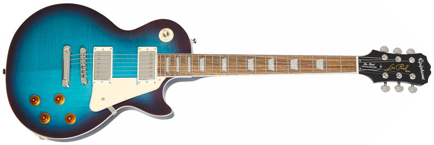 Epiphone Les Paul Standard Plus Top Pro Hh Ht Pf - Blueberry Burst - Single-Cut-E-Gitarre - Main picture