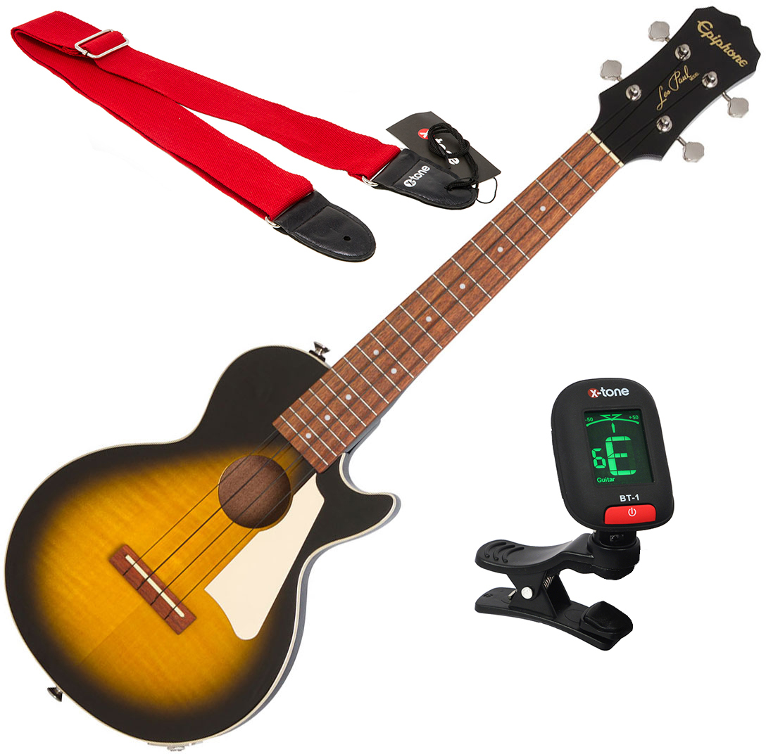 Epiphone Les Paul Tenor Acoustic/electric Ukulele Pack + X-tone Xg 3111 Strap + X-tone 3110 Tuner - Ukulele Paket - Main picture