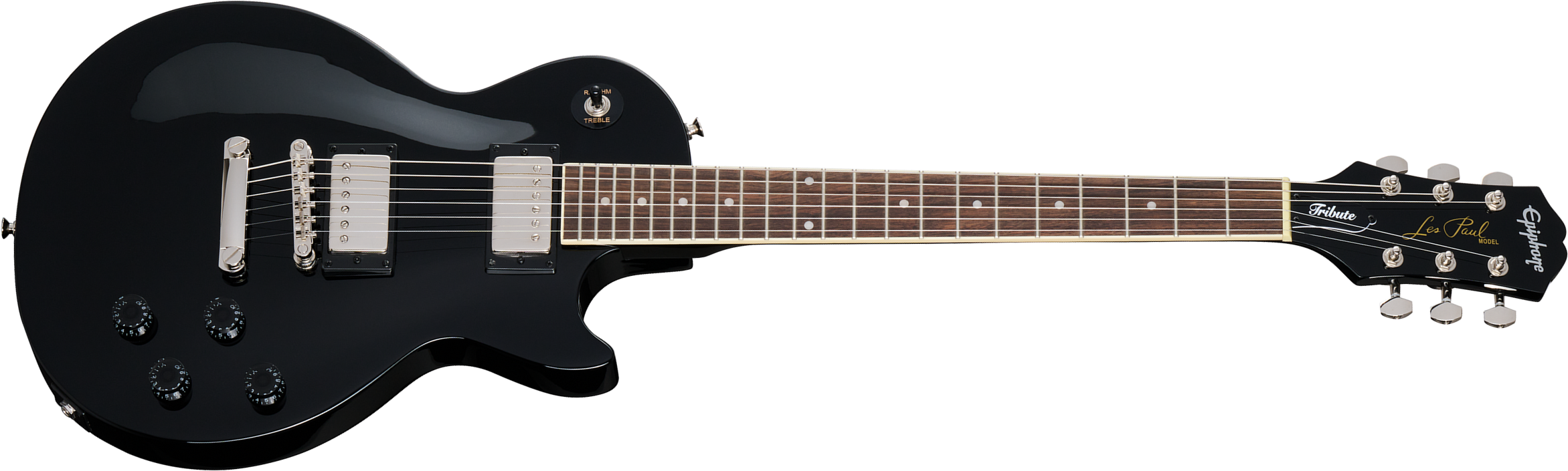 Epiphone Les Paul Tribute Inspired By / Modern 2h Ht Lau - Ebony - Single-Cut-E-Gitarre - Main picture
