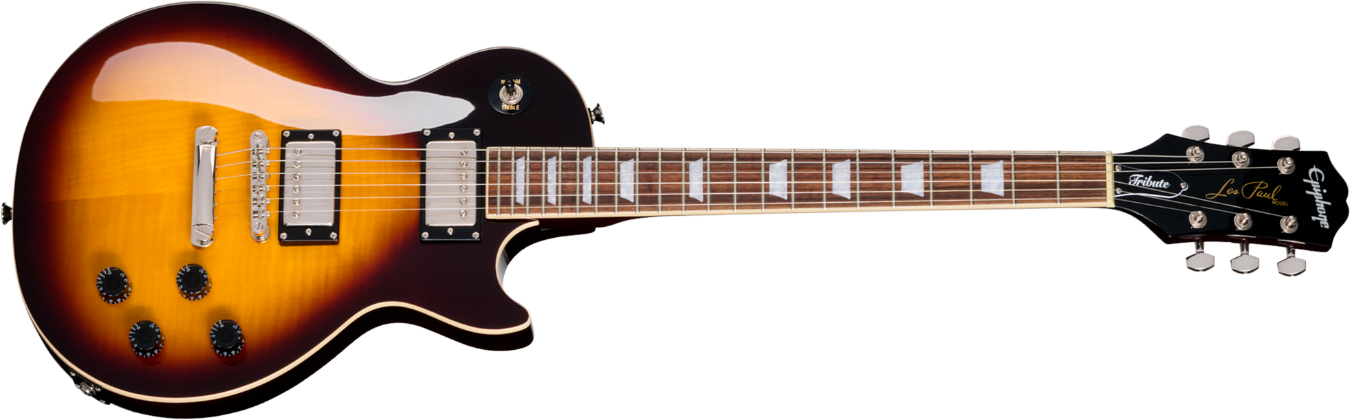 Epiphone Les Paul Tribute Plus Ibg 2h Ht Rw - Vintage Sunburst - Single-Cut-E-Gitarre - Main picture
