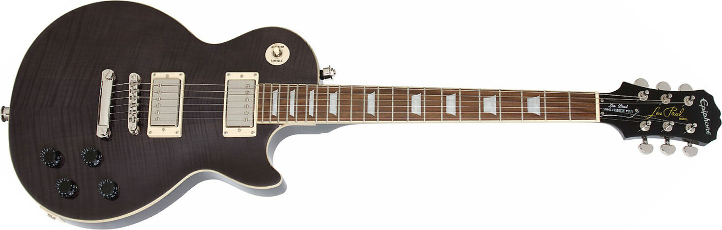 Epiphone Les Paul Tribute Plus Outfit Ch - Midnight Ebony - Single-Cut-E-Gitarre - Main picture