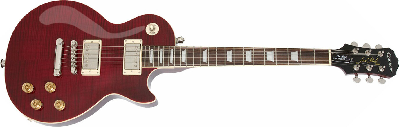 Epiphone Les Paul Tribute Plus Outfit Ch - Black Cherry - Single-Cut-E-Gitarre - Main picture