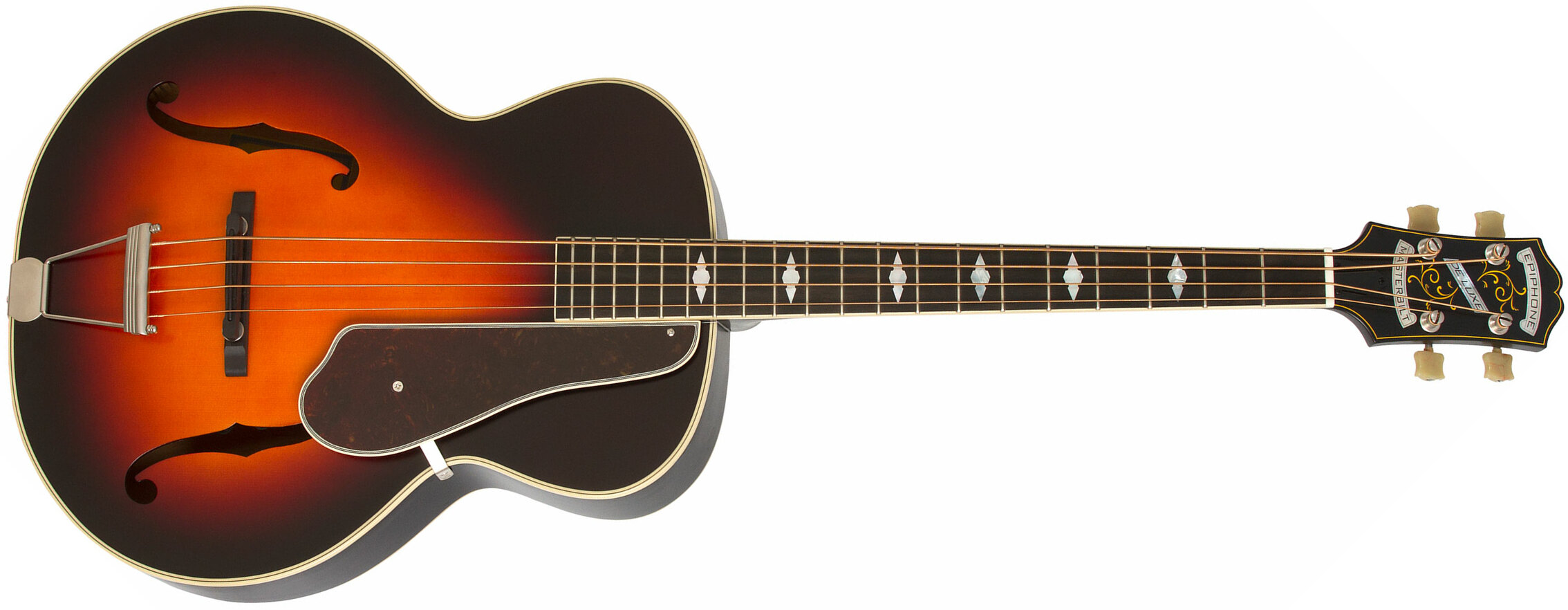 Epiphone Masterbilt Century De Luxe Classic 4-string Acoustic/electric Bass Eb - Vintage Sunburst - Halbakustiche Bass - Main picture