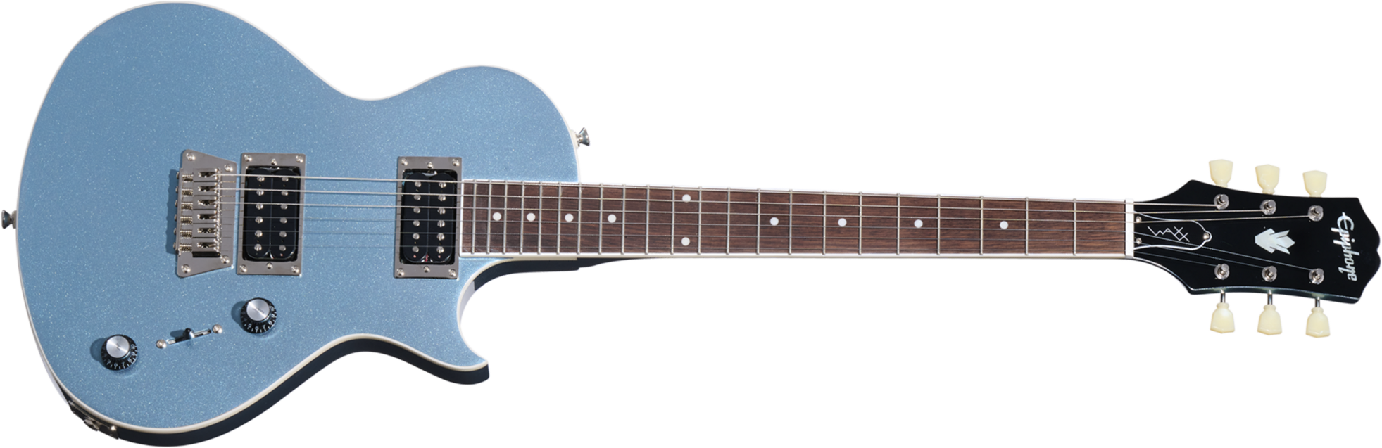 Epiphone Nighthawk Studio Waxx Hh Ht Lau - Pelham Blue - Single-Cut-E-Gitarre - Main picture