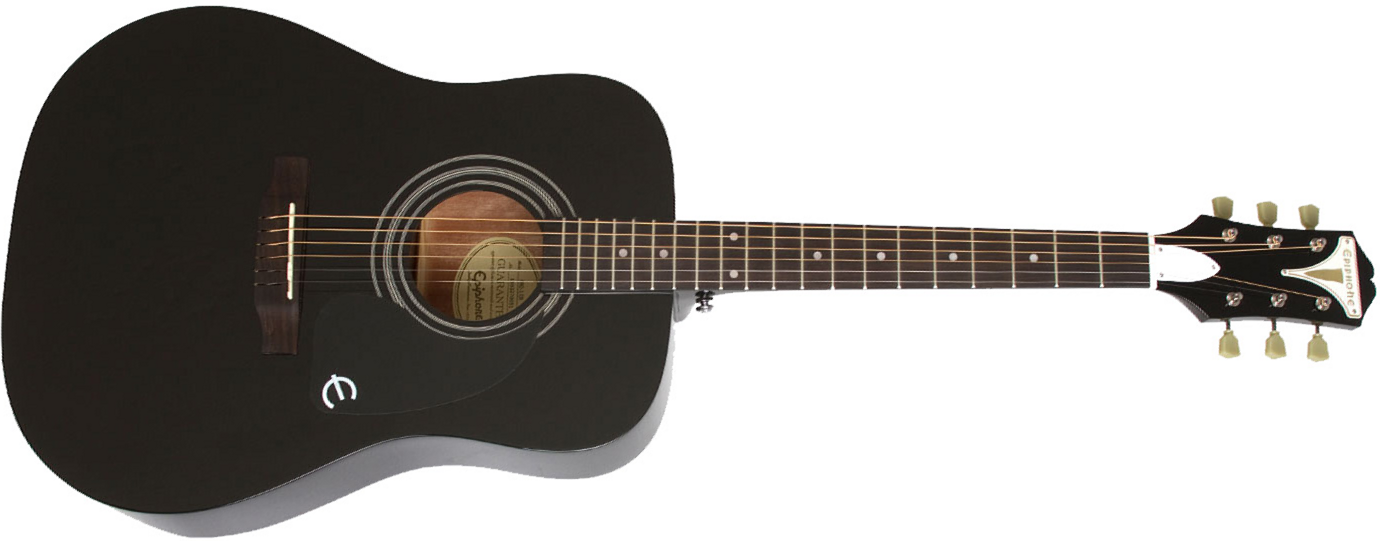 Epiphone Pro-1 Acoustic Dreadnought Epicea Acajou - Ebony - Westerngitarre & electro - Main picture