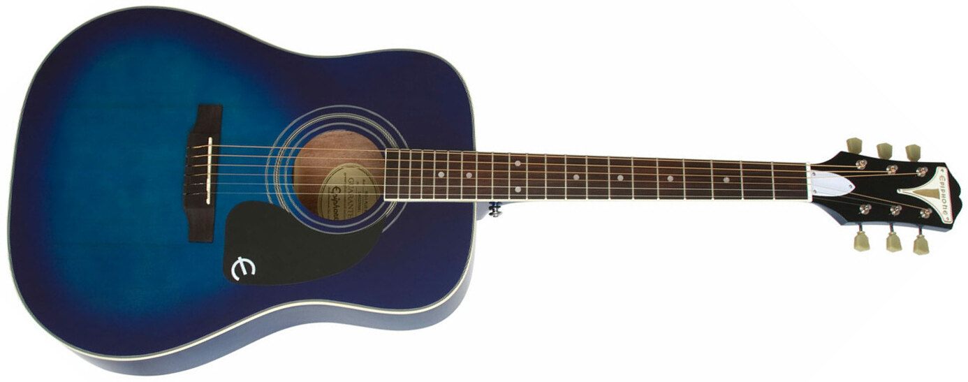 Epiphone Pro-1 Plus Acoustic Dreadnought Epicea Acajou - Translucent Blue - Westerngitarre & electro - Main picture