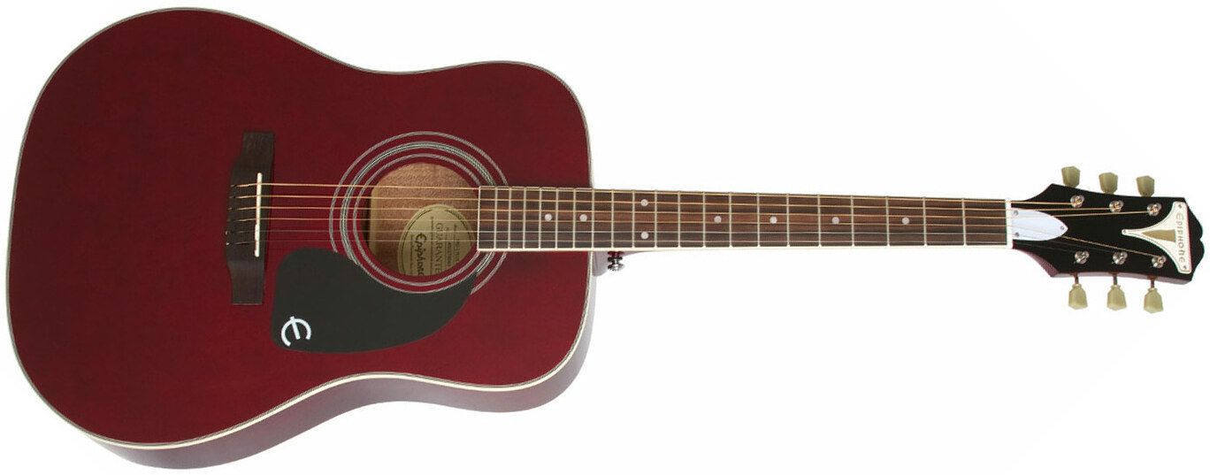 Epiphone Pro-1 Plus Acoustic Dreadnought Epicea Acajou - Wine Red - Westerngitarre & electro - Main picture