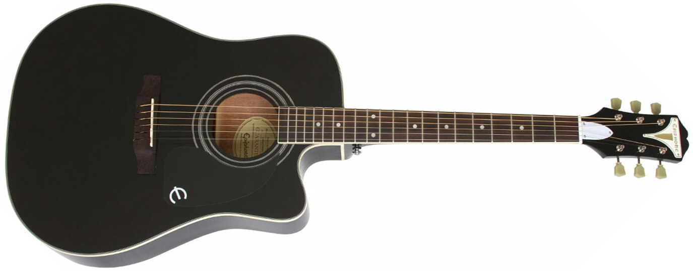 Epiphone Pro-1 Ultra Acoustic Dreadnought Cw Epicea Acajou - Ebony - Westerngitarre & electro - Main picture