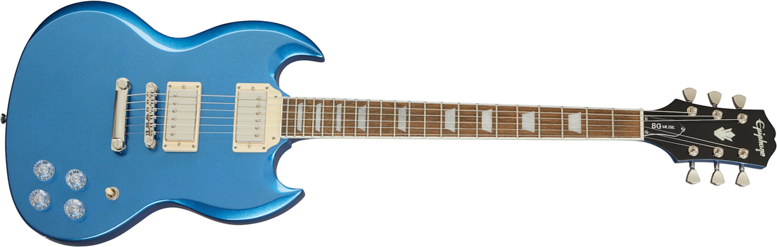 Epiphone Sg Muse Modern 2h Ht Lau - Radio Blue Metallic - Retro-Rock-E-Gitarre - Main picture