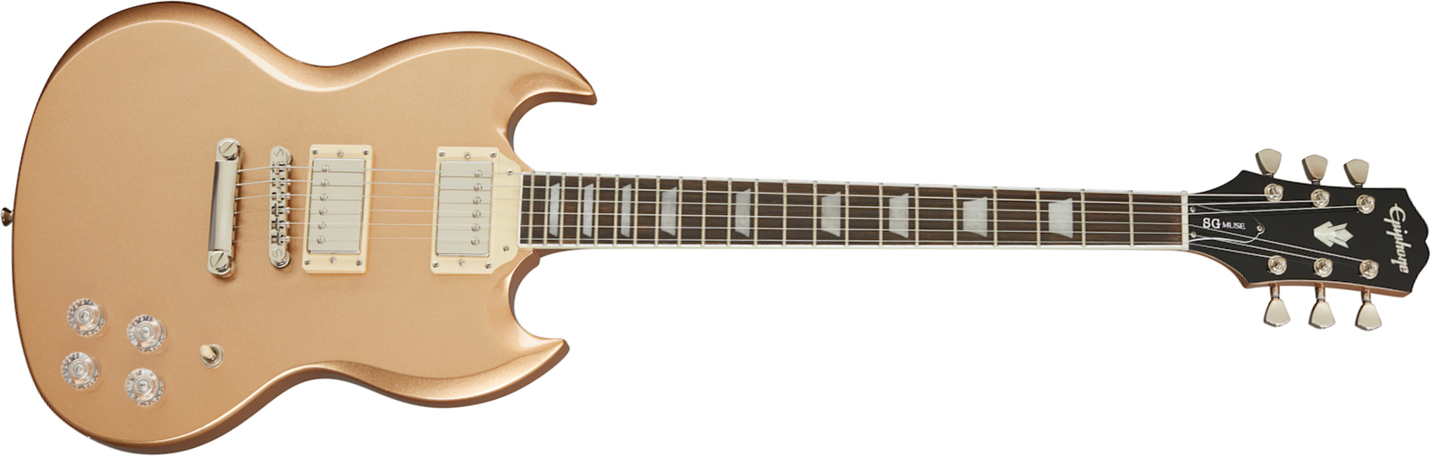 Epiphone Sg Muse Modern 2h Ht Lau - Smoked Almond Metallic - Retro-Rock-E-Gitarre - Main picture