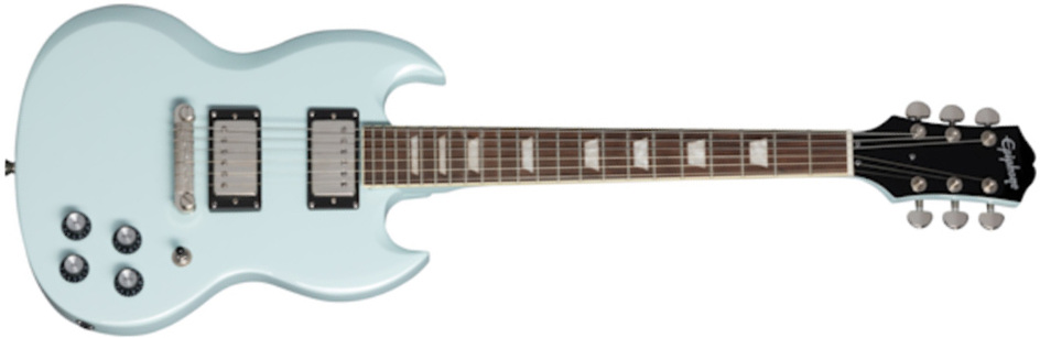 Epiphone Sg Power Players 2h Ht Lau - Ice Blue - Double Cut E-Gitarre - Main picture