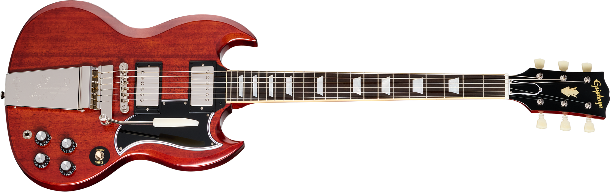 Epiphone Sg Standard 1964 Maestro Vibrola Reissue Ins.by.g.c 2h Gibson Trem Rw - Cherry Red - Double Cut E-Gitarre - Main picture