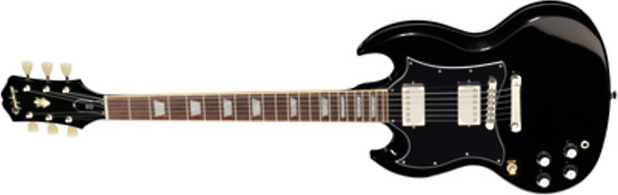 Epiphone Sg Standard Gaucher 2h Ht Lau - Ebony - E-Gitarre für Linkshänder - Main picture