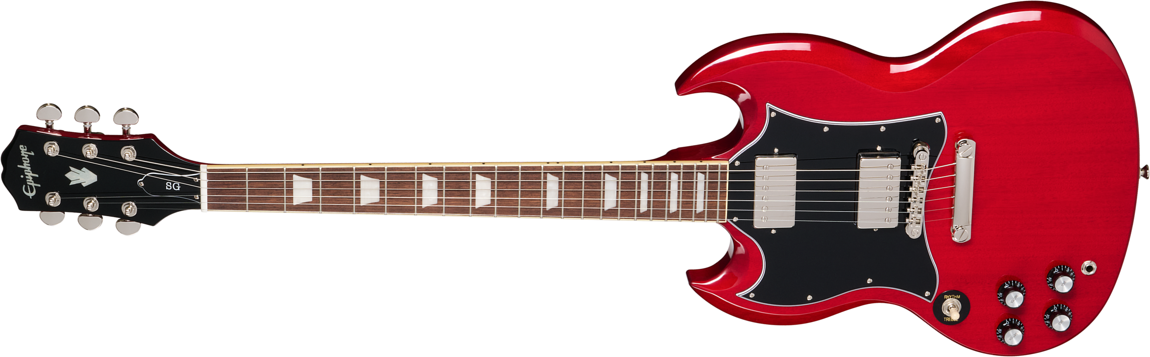 Epiphone Sg Standard Lh I.b.g Modern Gaucher 2h Ht Lau - Cherry - Double Cut E-Gitarre - Main picture