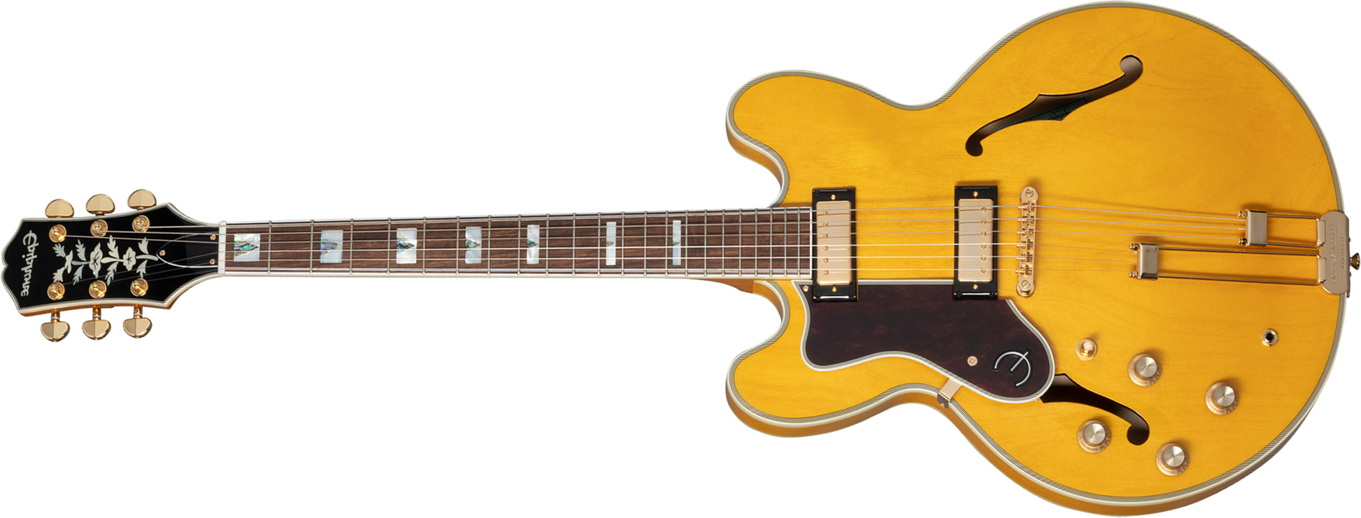 Epiphone Sheraton Lh Original Archtops Gaucher 2mh Ht Rw - Natural - Semi-Hollow E-Gitarre - Main picture