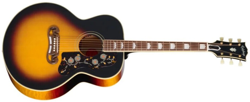 Epiphone Sj200 1957 Reissue Ins.by.g.c. Jumbo Epicea Erable Rw - Antique Vintage Sunburst - Folk-Gitarre - Main picture