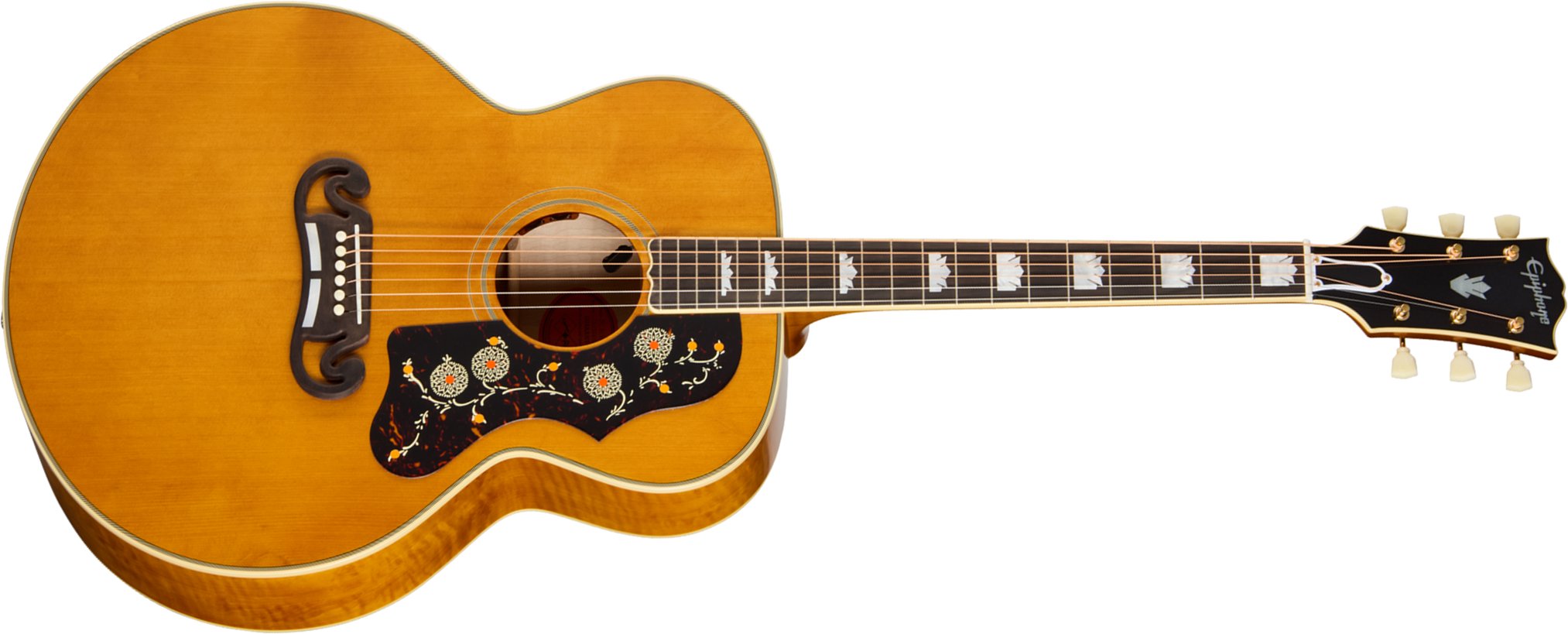 Epiphone Sj200 1957 Reissue Inspired By Gibson Jumbo Epicea Erable Rw - Antique Natural - Folk-Gitarre - Main picture