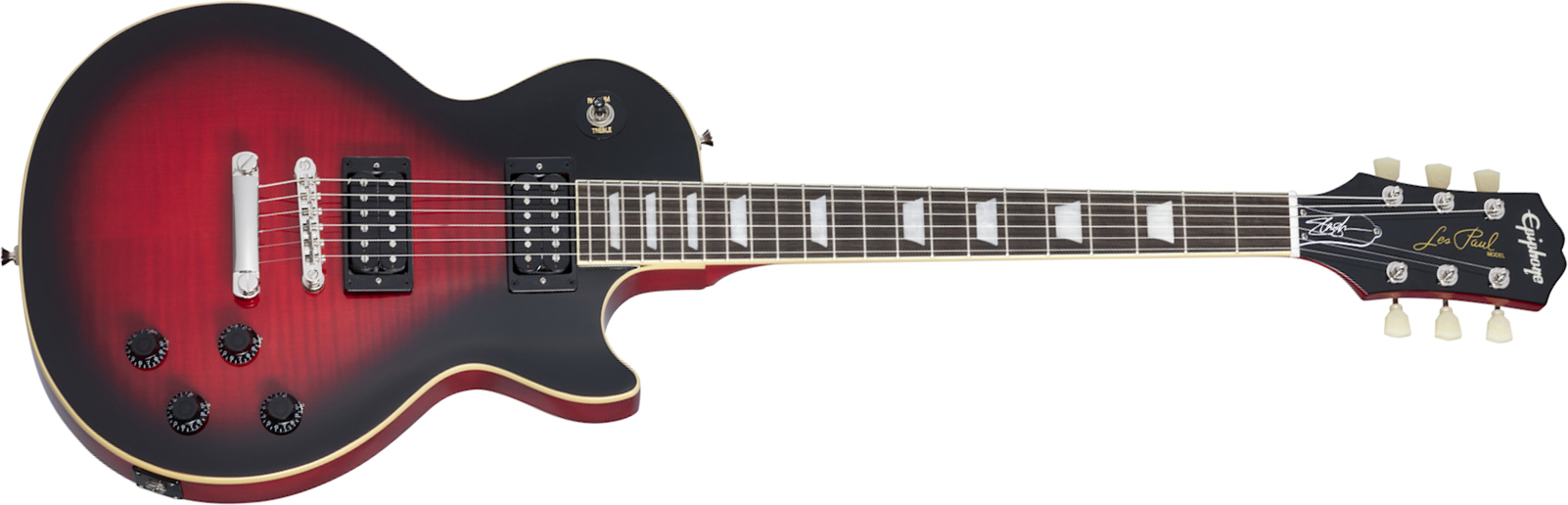 Epiphone Slash Les Paul Standard Signature 2h Ht Lau +etui - Vermillion Burst - Single-Cut-E-Gitarre - Main picture