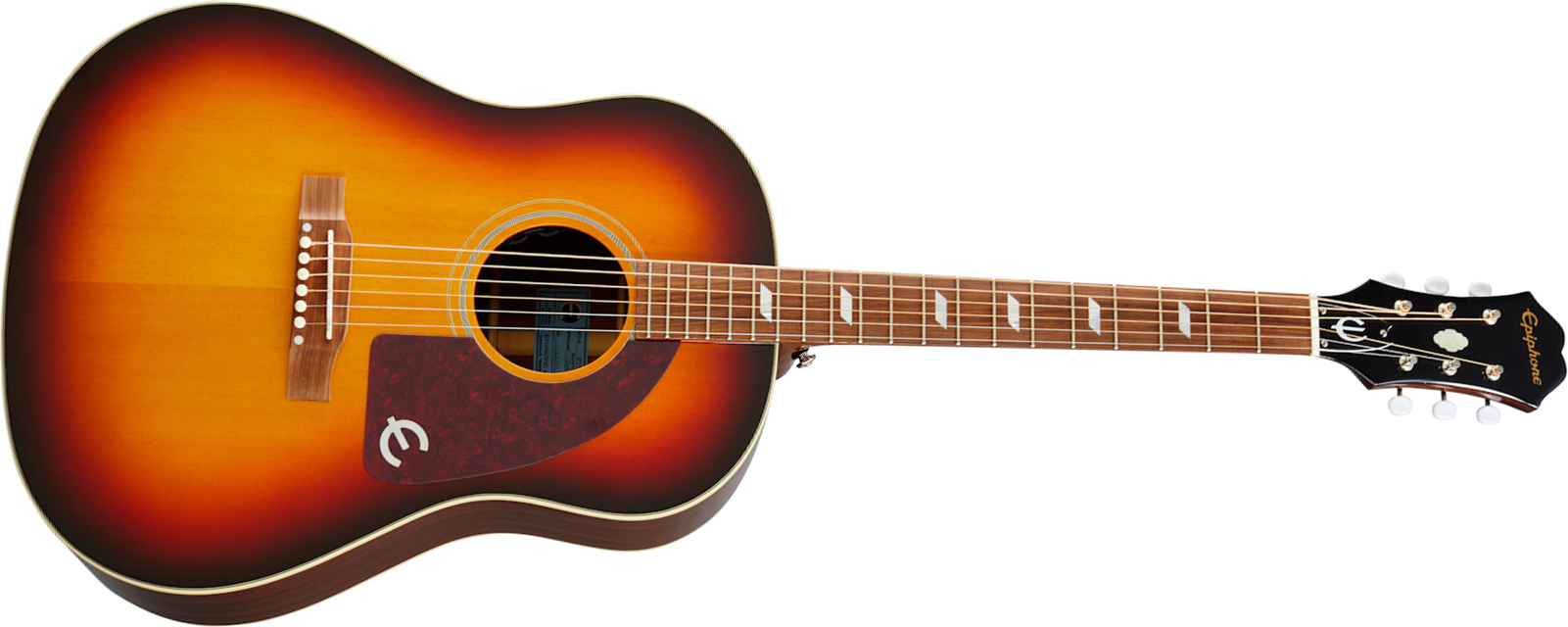 Epiphone Texan Masterbilt Dreadnought Epicea Acajou Lau - Faded Cherry - Elektroakustische Gitarre - Main picture