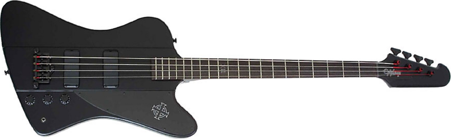 Epiphone Thunderbird-iv Goth Bh - Pitch Black - Solidbody E-bass - Main picture