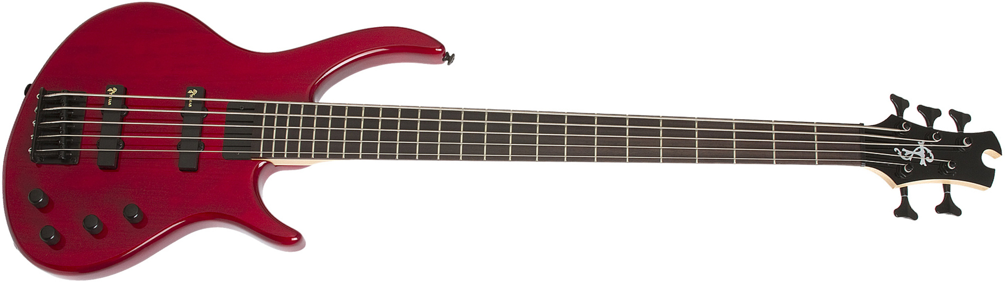 Epiphone Toby Deluxe V Bass Bh - Trans Red - Solidbody E-bass - Main picture