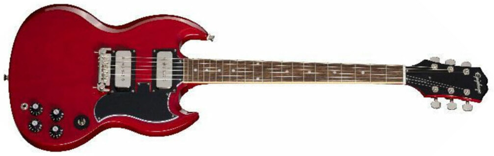 Epiphone Tony Iommi Sg Special Signature 2s P90 Ht Rw - Vintage Cherry - Double Cut E-Gitarre - Main picture