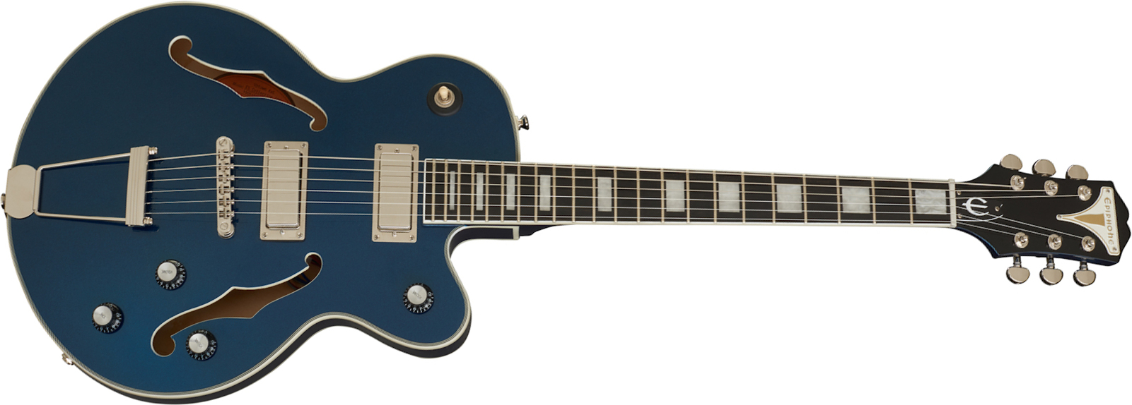 Epiphone Uptown Kat Es Original 2h Ht Eb - Sapphire Blue Metallic - Semi-Hollow E-Gitarre - Main picture