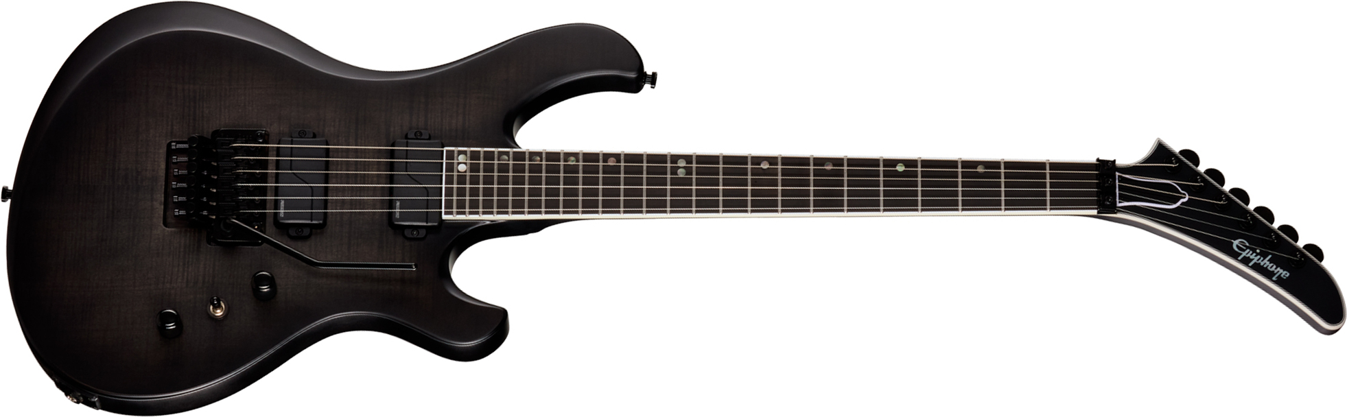 Epiphone Victory Prophecy Modern 2h Fishman Fluence Ht Eb - Obsidian Storm Satin - E-Gitarre in Str-Form - Main picture