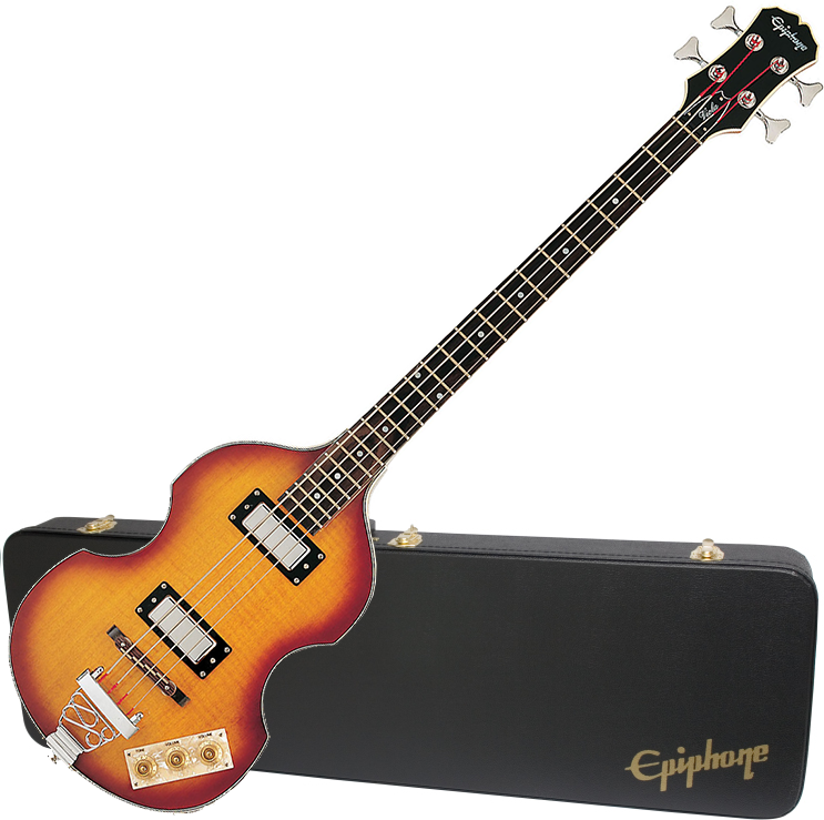 Epiphone Viola Bass + Case - Vintage Sunburst - E-Bass Set - Main picture