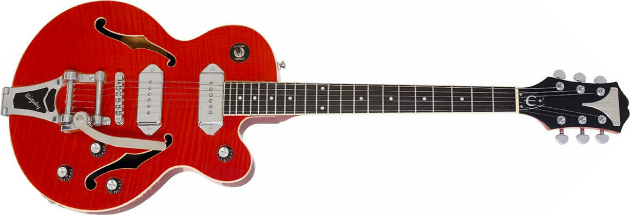 Epiphone Wildkat Ltd Bigsby - Wine Red - Semi-Hollow E-Gitarre - Main picture