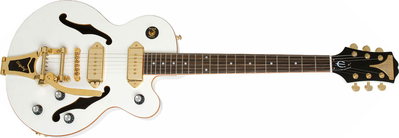 Epiphone Wildkat Royale Gh - Pearl White - Semi-Hollow E-Gitarre - Main picture