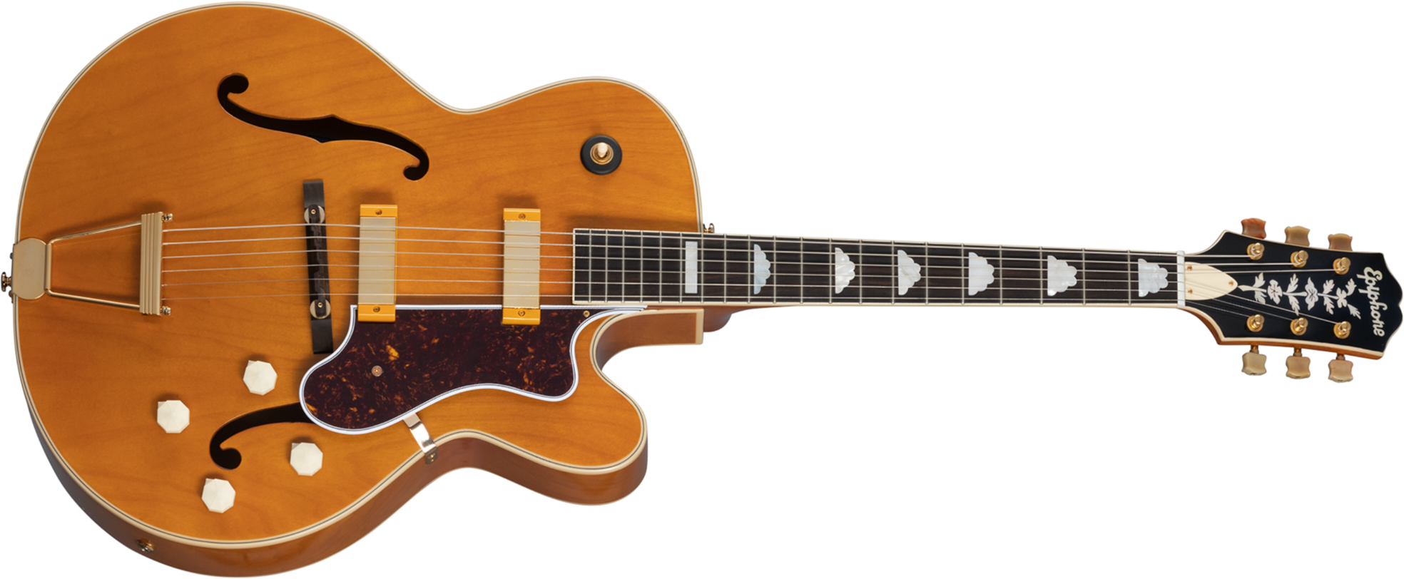 Epiphone Zephyr Deluxe Regent 150th Anniversary 2mh Ht Lau - Aged Antique Natural - Semi-Hollow E-Gitarre - Main picture