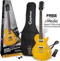 E-gitarre set Epiphone Slash AFD Les Paul Special-II Guitar Outfit - Appetite amber