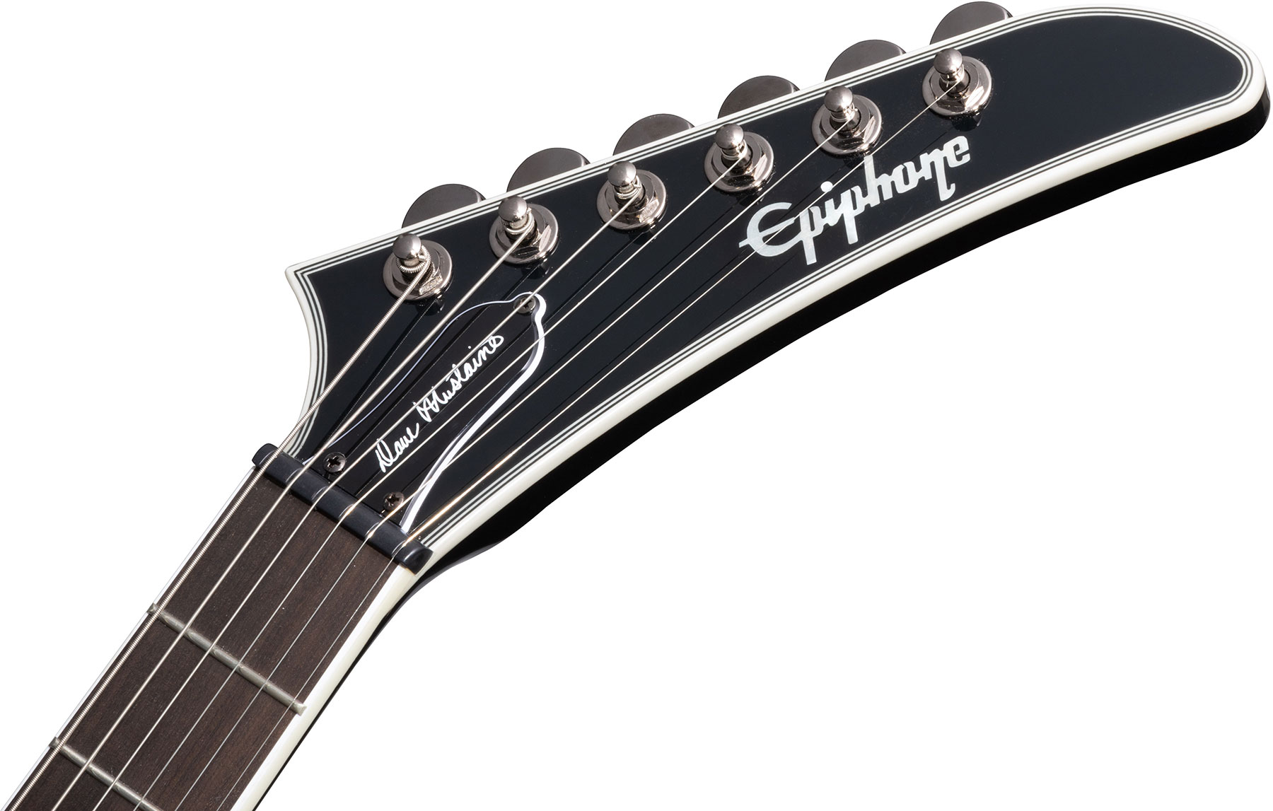 Epiphone Dave Mustaine Flying V Prophecy 2h Fishman Fluence Ht Eb - Black Metallic - E-Gitarre aus Metall - Variation 6